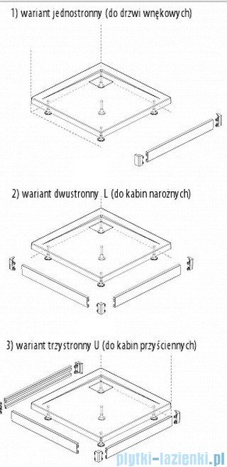 Radaway Zakończenie lewe białe 003-019000104 