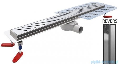 Wiper New Premium Revers Odpływ liniowy z kołnierzem 80 cm syfon drop 35 mat 500.0253.03.080