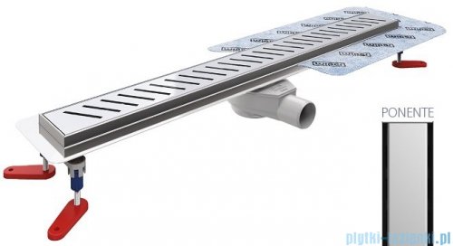 Wiper New Premium Ponente Odpływ liniowy z kołnierzem 100 cm syfon drop 35 poler 500.0102.01.100