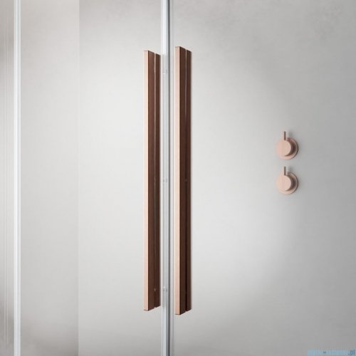 Radaway Furo Brushed Copper kabina Walk-in 110x200cm prawa szczotkowana miedź 10106588-93-01R/10110544-01-01