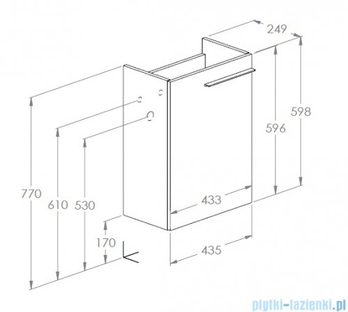 Roca Ella szafka 43x24x60 BIAŁY MAT A857779529
