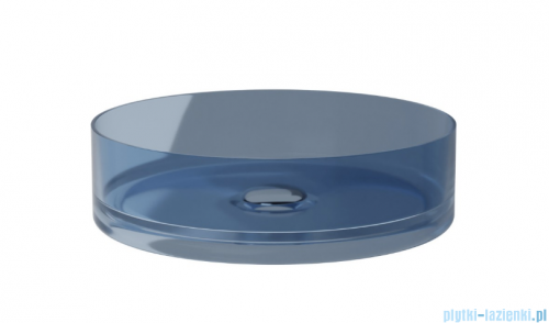 Besco Enya Blue Wave + maskownica czarny matt umywalka nablatowa 36x36x10cm #UME-36-BWB