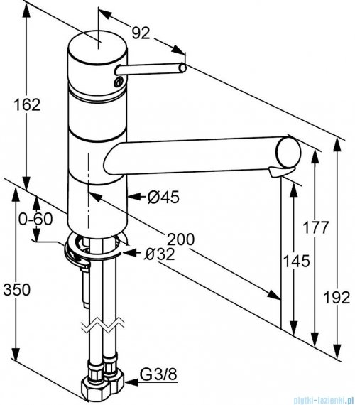 Kludi Scope Xl Jednouchwytowa bateria kuchenna DN 10 chrom 339300575