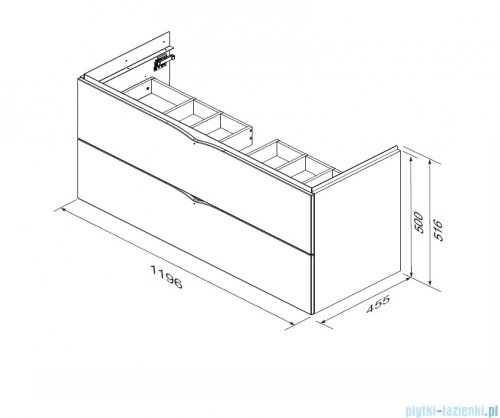 Oristo Siena szafka podumywalkowa wisząca 120x50x45cm mokka mat OR45-SD2S-120-21