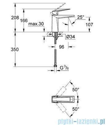 Grohe Allure Brilliant bateria umywalkowa DN 15 bez zestawu odpływowego chrom 23033000