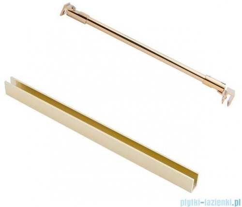 Massi Fix Gold 140x195 cm kabina Walk In przejrzyste MSKP-FA1021-140-G