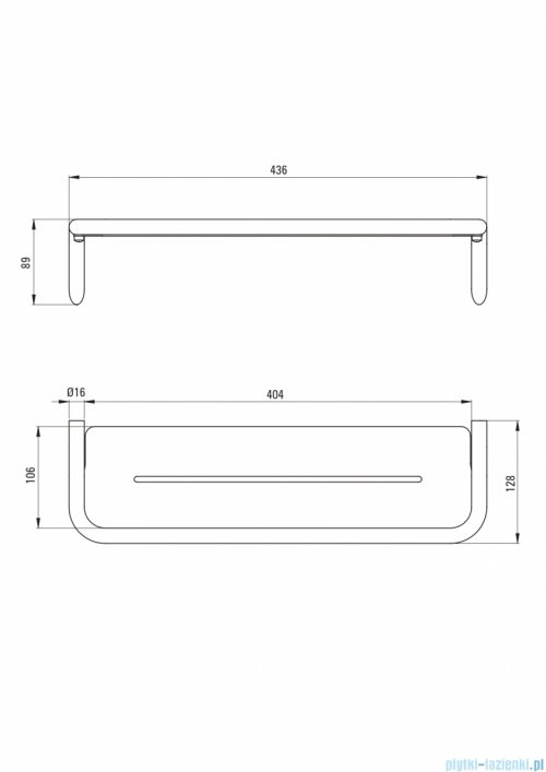  Deante SILIA Półka ścienna brąz szczotkowany ADI_C511