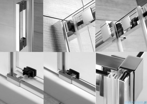 Radaway Espera KDJ Mirror kabina prysznicowa 100x80 prawa szkło przejrzyste 380495-01R/380230-71R/380148-01L