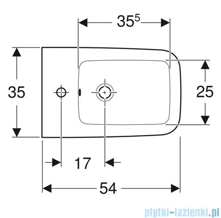 Geberit iCon Square bidet wiszący biały 231910000