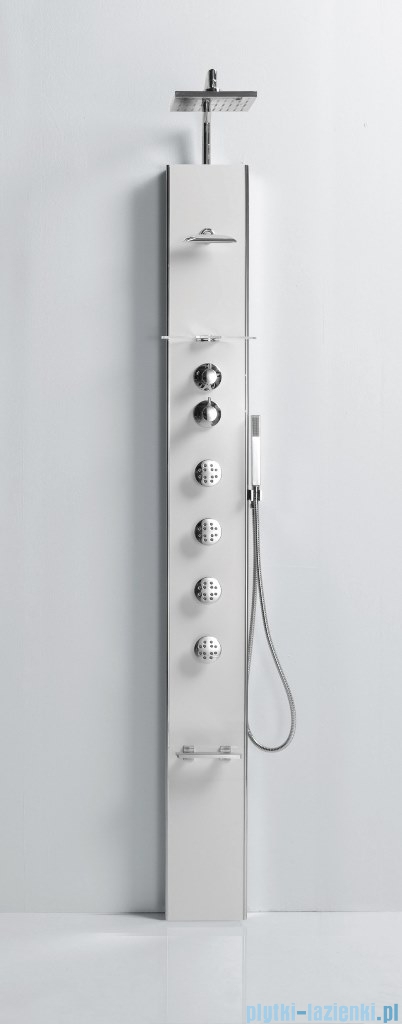 Novellini Aqua 1 Cascata 1 panel prysznicowy lustrzany bateria termostatyczna CASC1VT-W