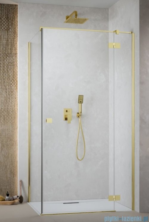 Radaway Essenza Kdj Gold kabina 110x120cm prawa szkło przejrzyste 1385041-09-01R/1384054-01-01