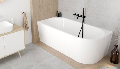 Oltens Delva wanna wolnostojąca narożna 170x80 cm lewa biała 11000000