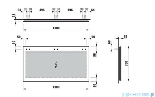Luafen LEELO lustro LED 130x70 cm H4476819501441