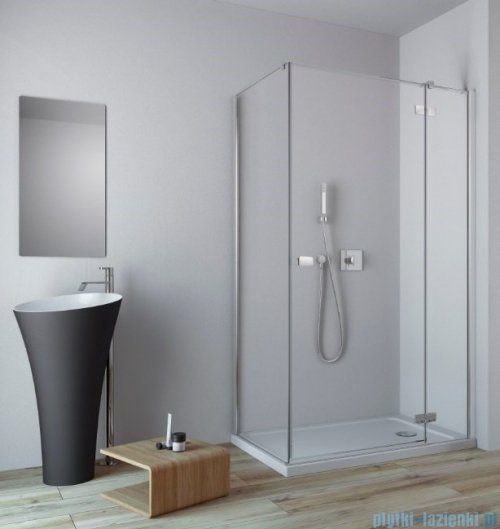 Radaway Fuenta New Kdj kabina 80x80cm prawa szkło przejrzyste + brodzik Doros C + syfon