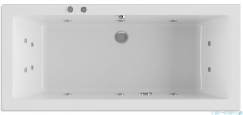 Riho Lusso 190x90cm wanna prostokątna z hydromasażem Pneumatic lewa + nogi + syfon BA99-PNE-L