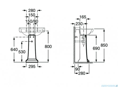 Roca Carmen postument czarny A3370A0560