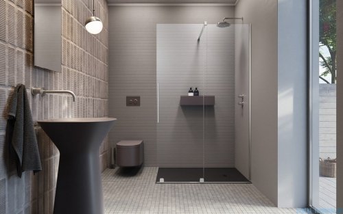 Radaway Furo kabina Walk-in 150x200cm prawa szkło przejrzyste 10106788-01-01R/10110744-01-01