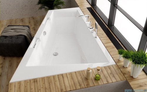 Riho Doppio wanna narożna 180x130cm lewa+nośnik styropianowy+nóżki+syfon B034001005/207097/19975/1.084+NAROŻNIK