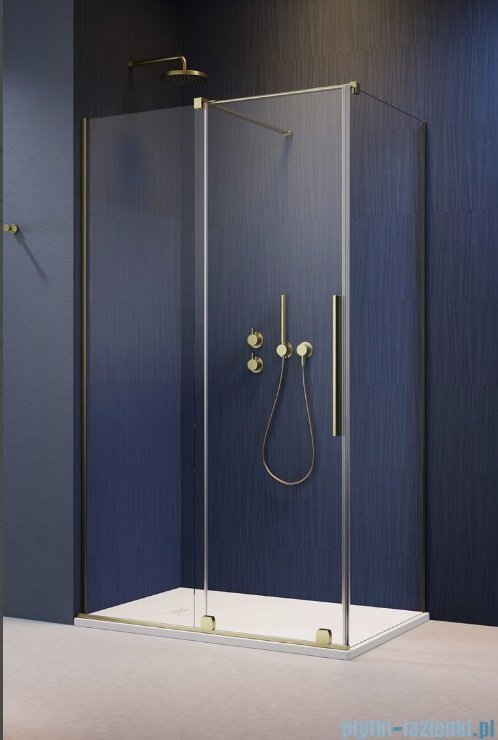 Radaway Furo Kdj Brushed Gold kabina 140x110cm lewa szczotkowane złoto 10104722-99-01L/10110680-01-01/10113110-01-01