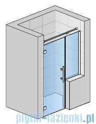 SanSwiss Pur PU31P Drzwi lewe wymiary specjalne do 200cm pas satynowy PU31PGSM41051