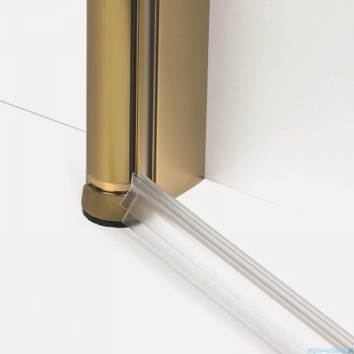 New Trendy New Soleo Gold Brushed 70x80x195 cm kabina wspornik skośny złoto szczotkowane/szkło przejrzyste K-4171