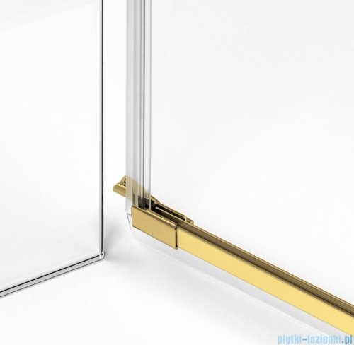 New Trendy Eventa Gold Shine kabina prysznicowa pięciokątna 90x90x200 cm przejrzyste lewa Złoty połysk EXK-4834