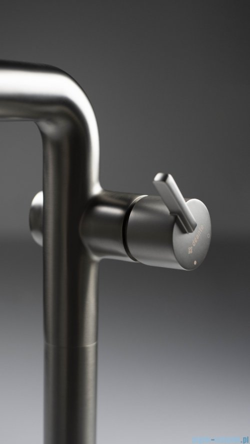 Deante SILIA Bateria umywalkowa wysoka z prostokątną wylewką titanium BQS D24K
