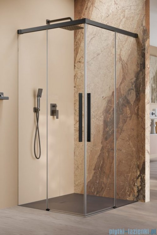 Radaway Idea 8 QL Black Kdd kabina 90x90cm szkło przejrzyste 10590090-54-01L/10590090-54-01R