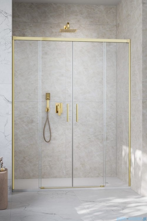 Radaway Idea 8 Dwd Brushed Gold drzwi wnękowe 190cm szczotkowane złoto 10380520-99-01/10390433-01-01