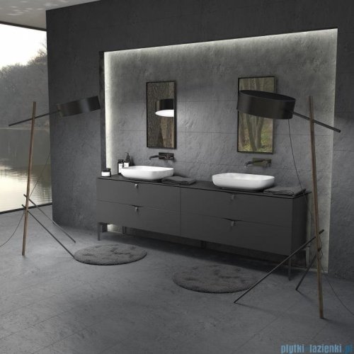 Oristo Siena szafka z umywalką 120x50x46 czarny mat OR45-SD2S-120-8/UME-AM-120-92-C