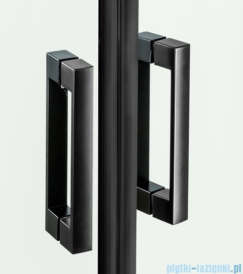 New Trendy New Renoma Black drzwi wnękowe 90x195 cm przejrzyste prawe D-0196A