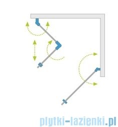 Radaway Nes Brushed Nickel KDD B / KDD I kabina 90x80cm lewa szczotkowany nikiel przejrzyste 10024090-91-01L/10015080-91-01R