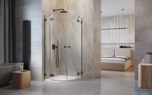 Radaway Essenza Pro Brushed GunMetal Pdd kabina 100x80cm szczotkowany grafit 10095100-92-01L/10095080-92-01R