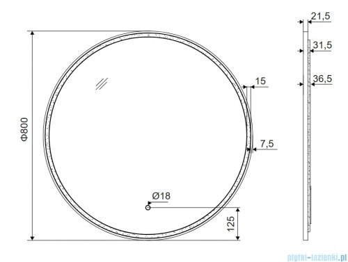 Excellent Corido lustro wiszące LED okrągłe Ø80 cm mata grzewcza miedź szczotkowana DOEX.CO080.CB