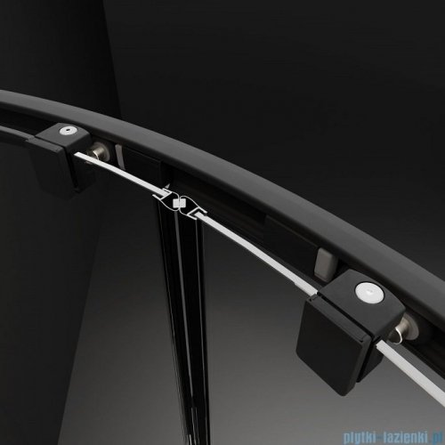 Radaway Premium Pro Black Kdj kabina 100x90cm lewa czarny mat/szkło przejrzyste 1015100-54-01L/1016090-54-01
