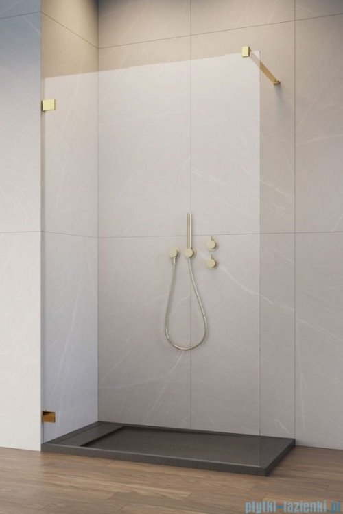Radaway Essenza Pro Gold 125x200 kabina Walk-in złoty połysk/szkło przejrzyste 10103125-09-01