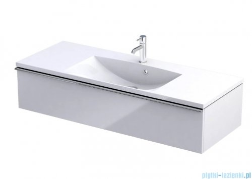 Oristo Etna Konsola podumywalkowa wisząca 120x45x25 biały połysk OR52-SD1S-120-1