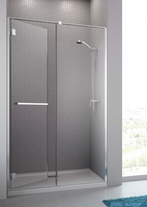 Radaway Carena DWJ Drzwi prysznicowe 120 lewe szkło przejrzyste + brodzik Doros D