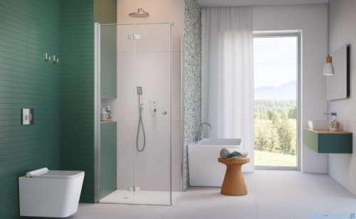 Radaway Fuenta Kdj B kabina 100x120cm lewa chrom połysk szkło przejrzyste 1384083-01-01L/1384054-01-01