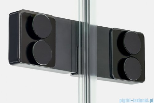 New Trendy Eventa Black Chrome kabina prysznicowa prostokątna 110x120x200 cm lewa przejrzyste czarny połysk EXK-6168