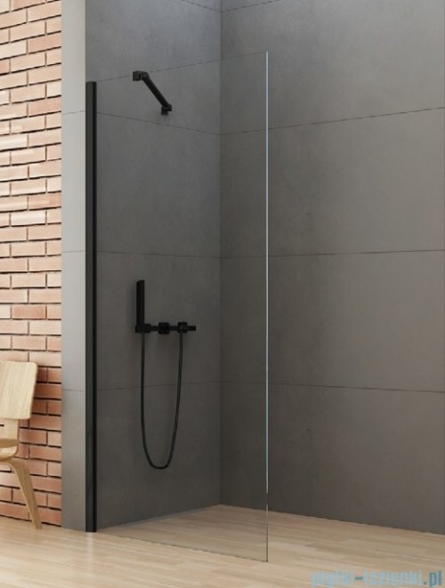 New Trendy New Soleo Black 100x195 cm kabina Walk-In czarny mat/szkło przejrzyste K-0770