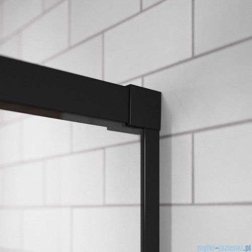 Radaway Idea Black Pdd kabina 80x90cm szkło czarny mat/szkło przejrzyste 387139-01-01/387150-54-01