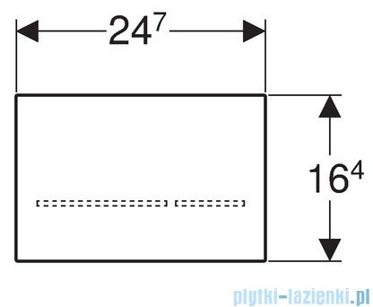 Geberit Sigma80 Elektroniczny zestaw uruchamiający WC 8 cm szkło lustrzane 116.092.SM.1