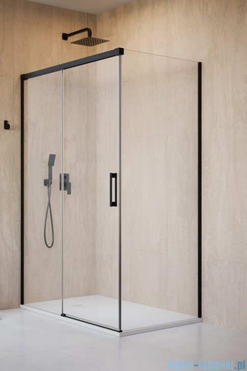 Radaway Idea 8 Black Kdj kabina 100x110cm lewa czarny mat/szkło przejrzyste 10340520-54-01L/10350453-01-01/10360110-01-01R