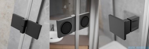 Radaway Essenza 8 Black Dwj drzwi wnękowe 120cm prawe czarny mat/szkło przejrzyste 10480812-01-01R/10460337-54-01R