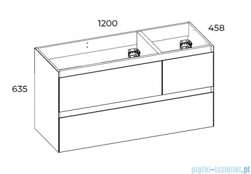 Elita Split szafka podumywalkowa 120x63x46cm biały mat 168172