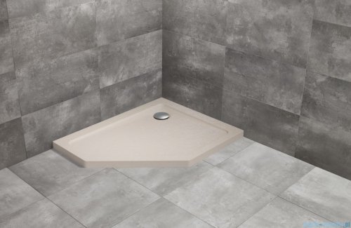 Radaway Doros PT E Stone brodzik pięciokątny 100x80 prawy kaszmirowy SDRPT1080-01-84SR