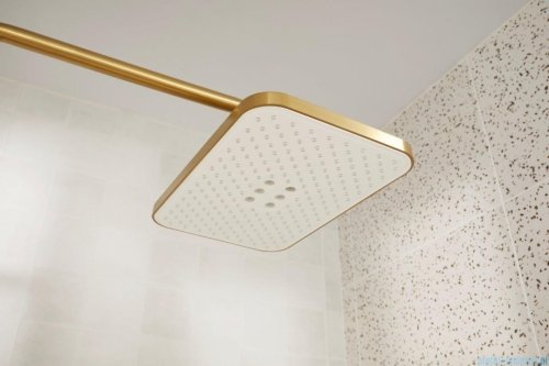 KFA MALAGA BRUSHED LIGHT GOLD deszczownia z baterią termostatyczną złoty szczotkowany 5756-910-31