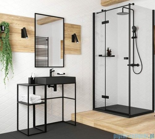 Deante Correo Nero słupek łazienkowy modułowy 40x30 cm czarny mat CKC N30A