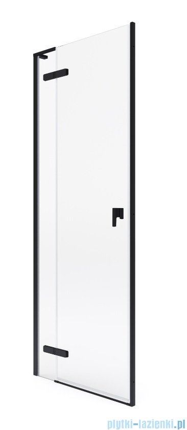 Roca Metropolis drzwi prysznicowe 110x200cm przejrzyste profile CZARNY MAT AMP0811016M